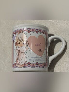 Vintage Precious Moments Ann Personalized Name Mug 1993 Enesco
